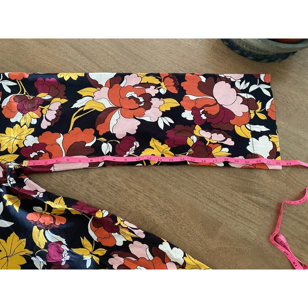 Maeve The Colette Cropped Wide Leg Pants Sz 26x23 Floral AOP Linen Blend Petite - Picture 7 of 8